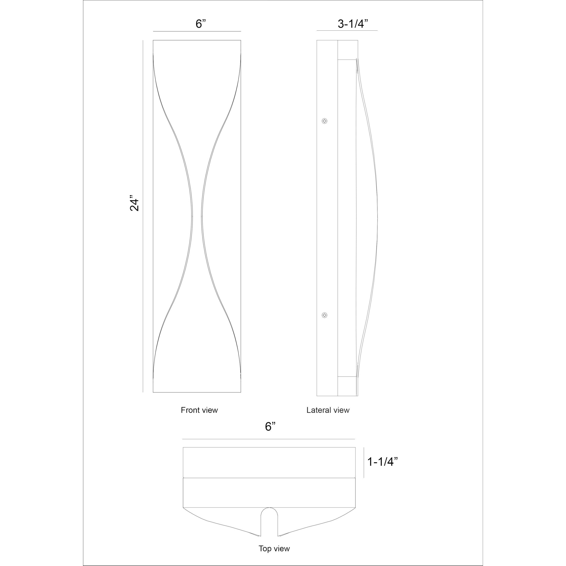 Shayla 1 Light 24 inch Gold and Black Outdoor Wall Sconce